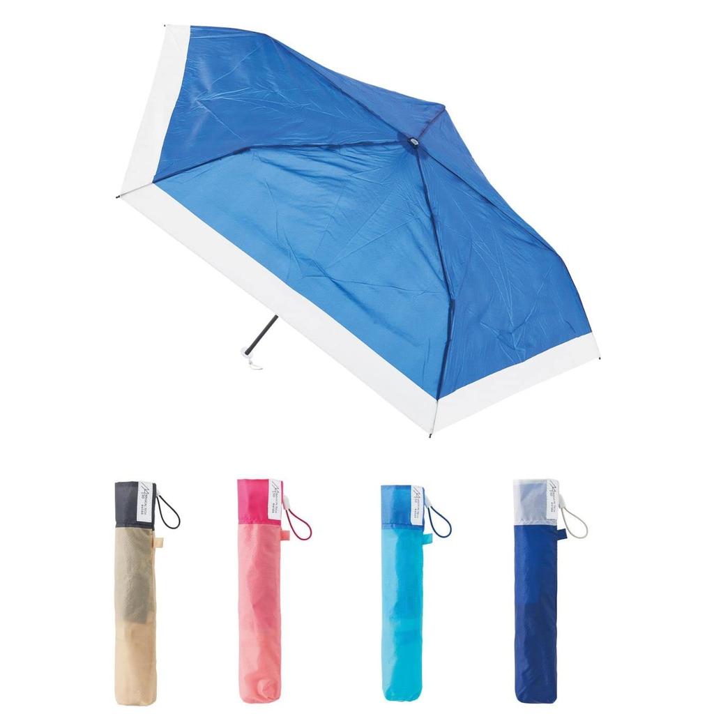 Magical Tech 72g UV Protection Folding Hem Deep Blue Ultra-Lightweight Umbrella, 55cm, 10286, Border,