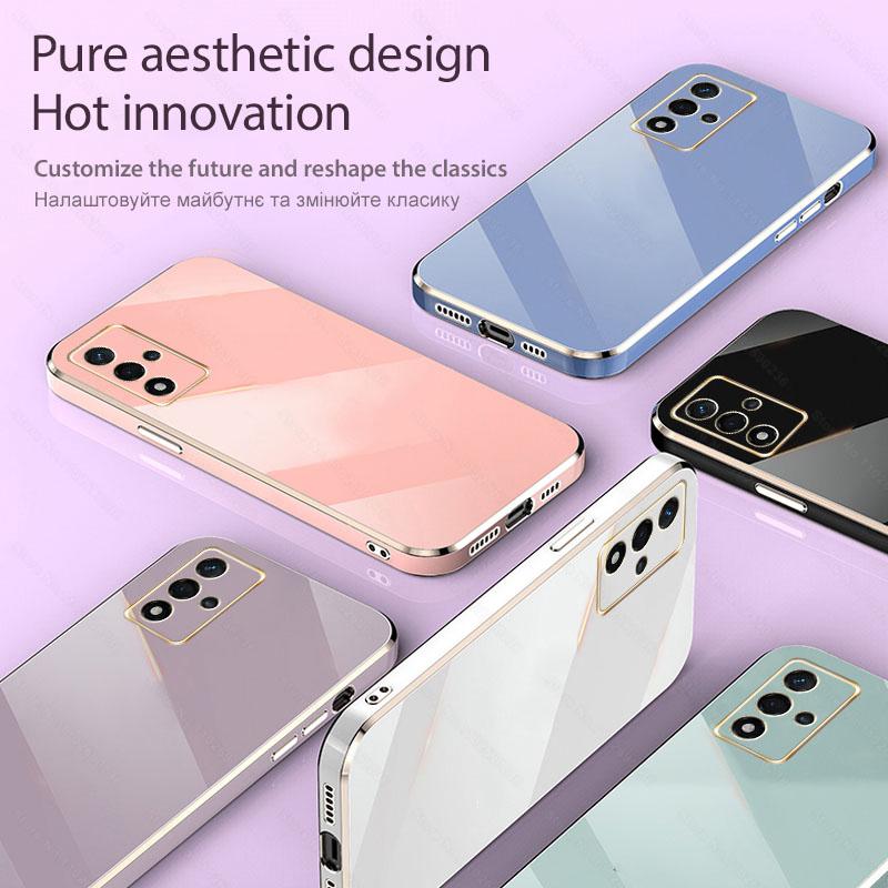 Luxury Plating Case For Samsung Galaxy S24 S23 S22 S21 Ultra Fe Bumper Shockproof Cover For A54 A14 A53 A13 A52 A52S Accessories