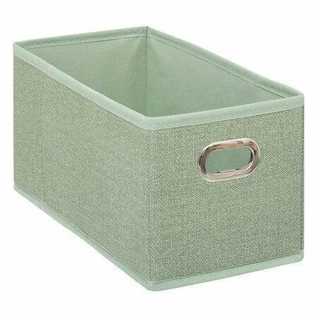SHELF BOX 15x31cm smooth mint with handle