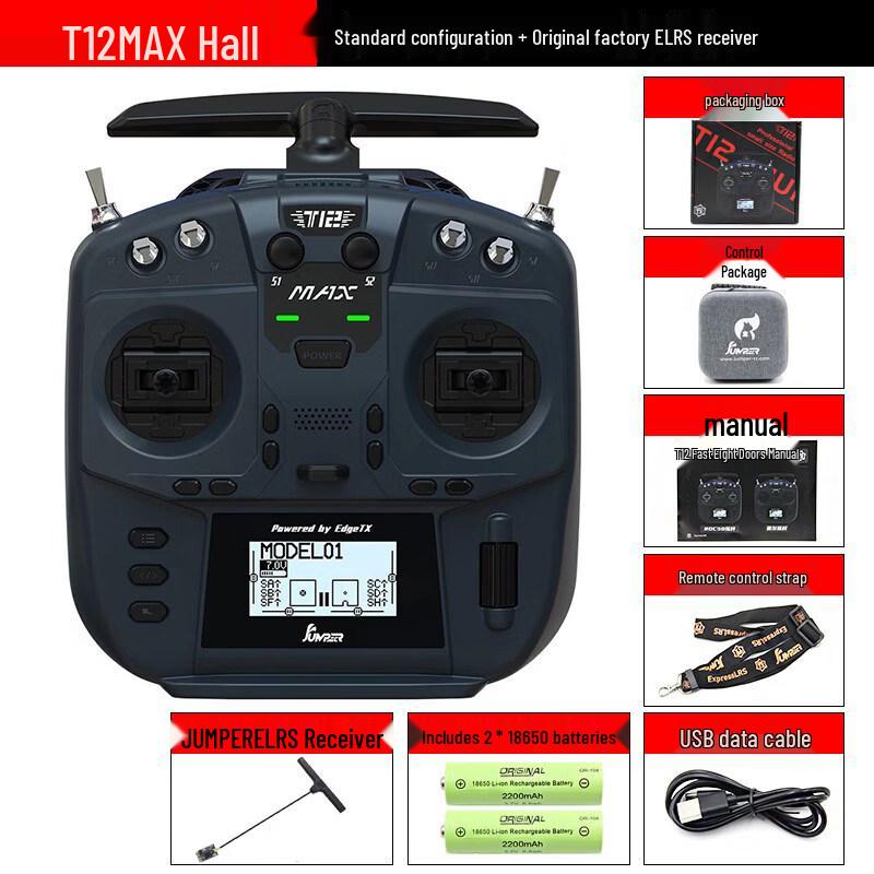 Пульт дистанционного управления Jumper T12 MAX ELRS 2.4G с открытым исходным кодом