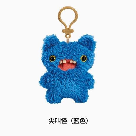 Ugly Cute Big Tooth Monster Plush Doll Pendant Funny Quirky Keychain Toy Soft Stuffed Animal Bag Charm Gift