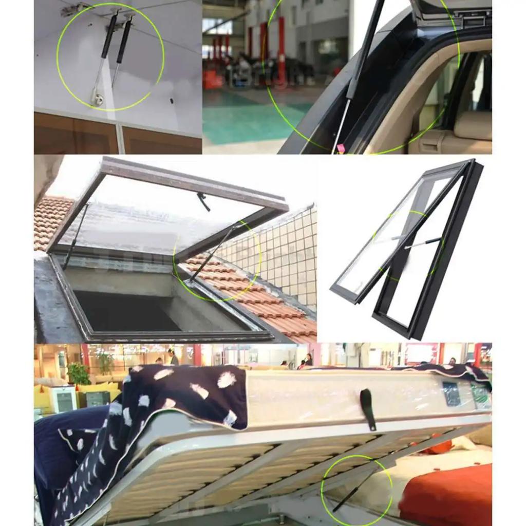 2pcs 300-600mm 300/400/600/800N Car Gas Struts Bonnet Hood Tailgate Lift Strut Support Bar Gas Spring Bus Bed Truck Boat Window