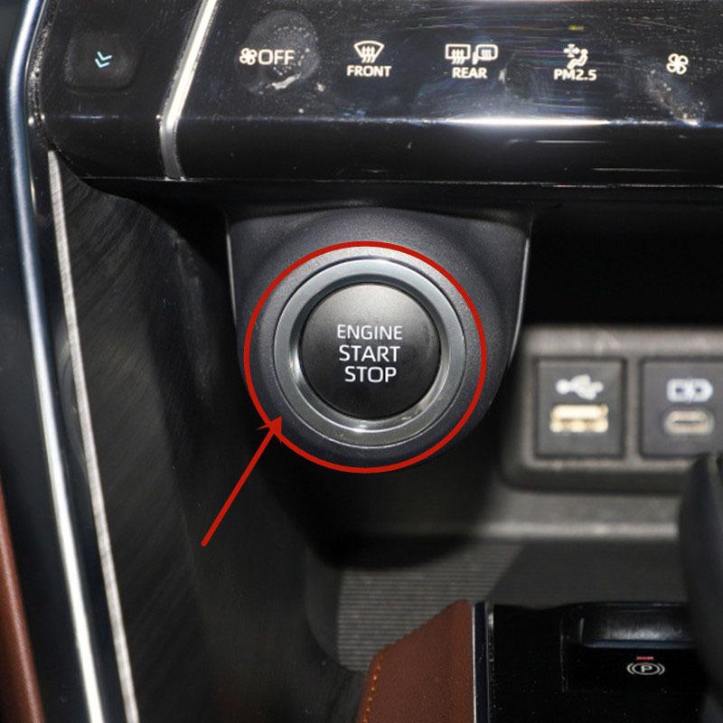 Engine Start Stop Ignition Ring Metal Trim Cover for Toyota Harrier XU80 Venza Styling Sticker Interior Accesorios