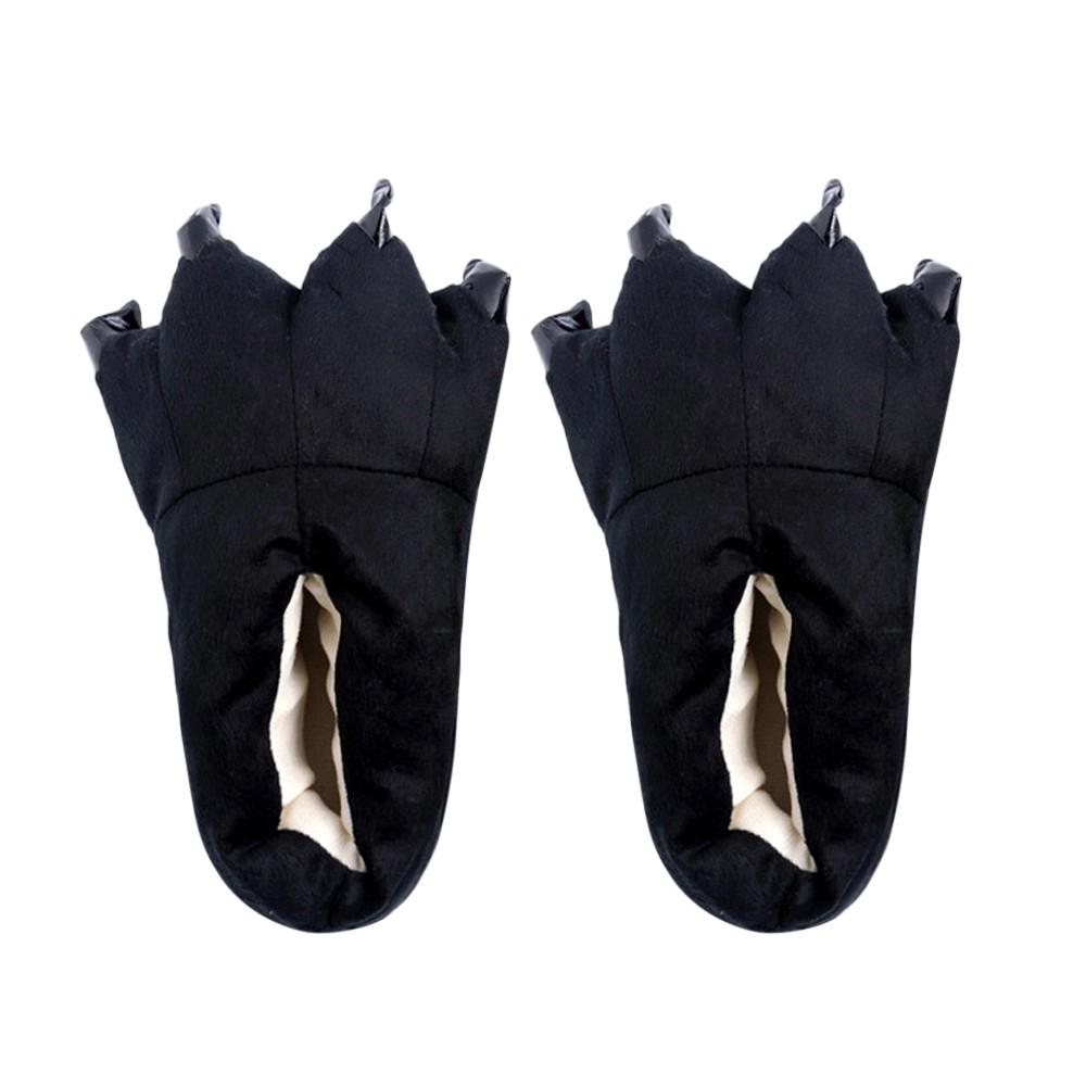 Детские зимние теплые домашние тапочки для маленьких девочек, обувь с забавными лапами и когтями животных