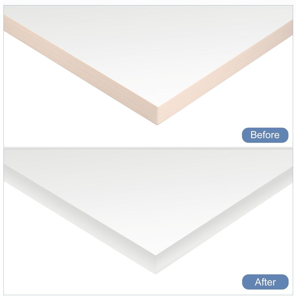 uxcell Wood Veneer Edge Bands, Wood Veneer Strip for Cabinet Repair Furniture Repair 1.9cm x 15M White