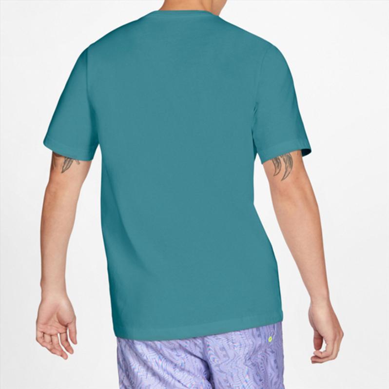 Nike T Shirts Men's Blue Crew Neck Moderate Straight Fit CU6949-424