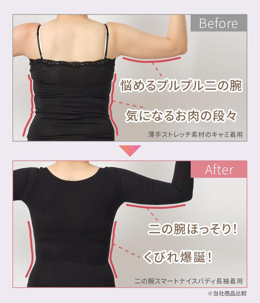 Компрессионное нижнее белье Peach John для подтягивания верхней и нижней частей тела, Умное Красивое Тело, с длинным рукавом, Размер L, Руки, Талия, Живот, Нижнее белье, Серо-бежевый,