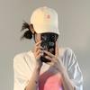 New Alphabet Baseball Cap Versatile Soft Top Hat Peaked Cap Pink Sun Hat Men and Women
