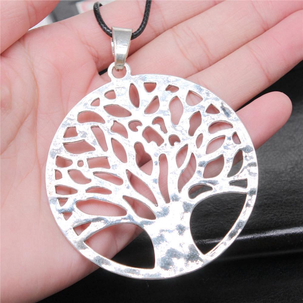 Ожерелье из кожи «Дерево жизни» 45 см, мужское украшение, свадебная годовщина, эстетические аксессуары