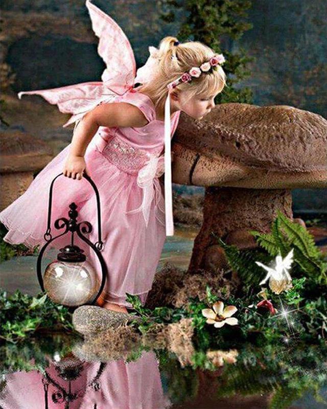 5D DIY Алмазная картина «Эльфы и ангелы», Новое поступление, Алмазная вышивка, цветок, вышивка крестиком, Алмазная мозаика, украшение для дома