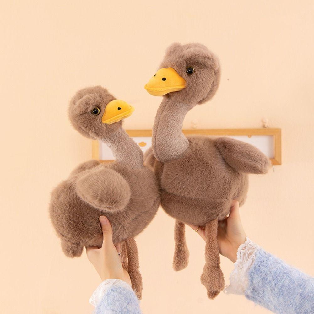 Big Eyes Ostrich Plush Toy Creative Design Wild Animal Doll Ostrich Plush Doll Backpack Hanging