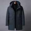 Winter Feather Coats for Men Outerwear High Quality Plus Size Middle Aged Men's Long Down Jacket Thick Warm Hooded Parka