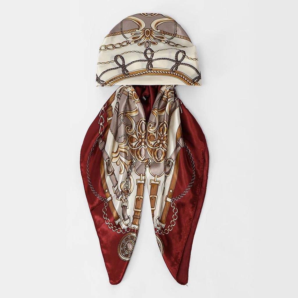 Spring And Autumn Headscarves Are Fashionable And Hot-Selling Elastic Satin Women'S Headscarves