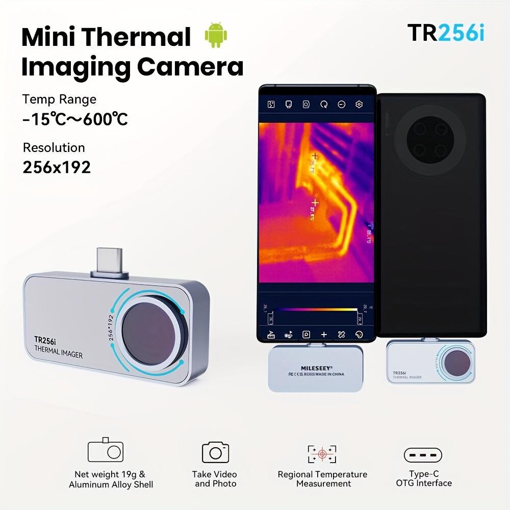 Mileseey Тепловизионная камера TR256i для iOS (iPhone 15 и новее с USB-C), Инфракрасная камера Super Resolution 512×384, Тепловизор для iPad