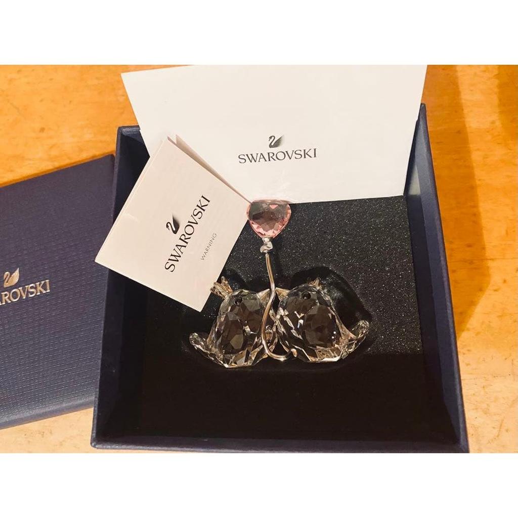 Used Swarovski Love Bird Pink Heart (with crystal pedestal S)
