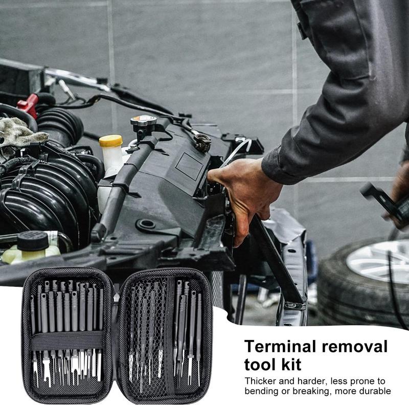 Инструмент для извлечения электрических контактов 30 шт./набор Набор инструментов для извлечения контактов Набор для извлечения автомобильных клемм Портативные автомобильные инструменты для автомобиля