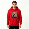 Men's Hip Hop Rapper Portrait Print Pullover Hoodie Casual Long Sleeve Sweatshirt for Daily Wear