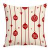 4pcs Holiday Printed Christmas Tree Snowflake Element Bedroom Study Home Decoration Cushion Pillow Cover