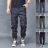 Мужские повседневные брюки, свободные, для бега, спортивные, с большими карманами, утягивающие брюки