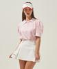 KANDINI Pink Line Puff Collar Tee