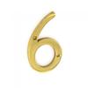 6 Brass Door Number