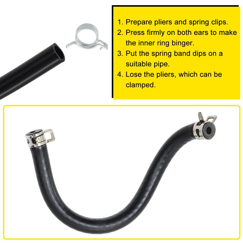 Uxcell 5/10/12pcs 14mm-47mm Spring Band Action Fuel/Silicone Vacuum Hose Pipe Clamp Silver