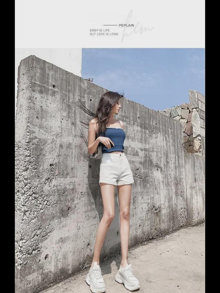 Летние шорты А-силуэта из белого денима с высокой талией 2021 года для женщин – свободный, облегающий крой