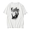 Американская рок-группа Korn Принт Графическая футболка Летние футболки с коротким рукавом Топы Уличная одежда Повседневная футболка Легкая дышащая одежда