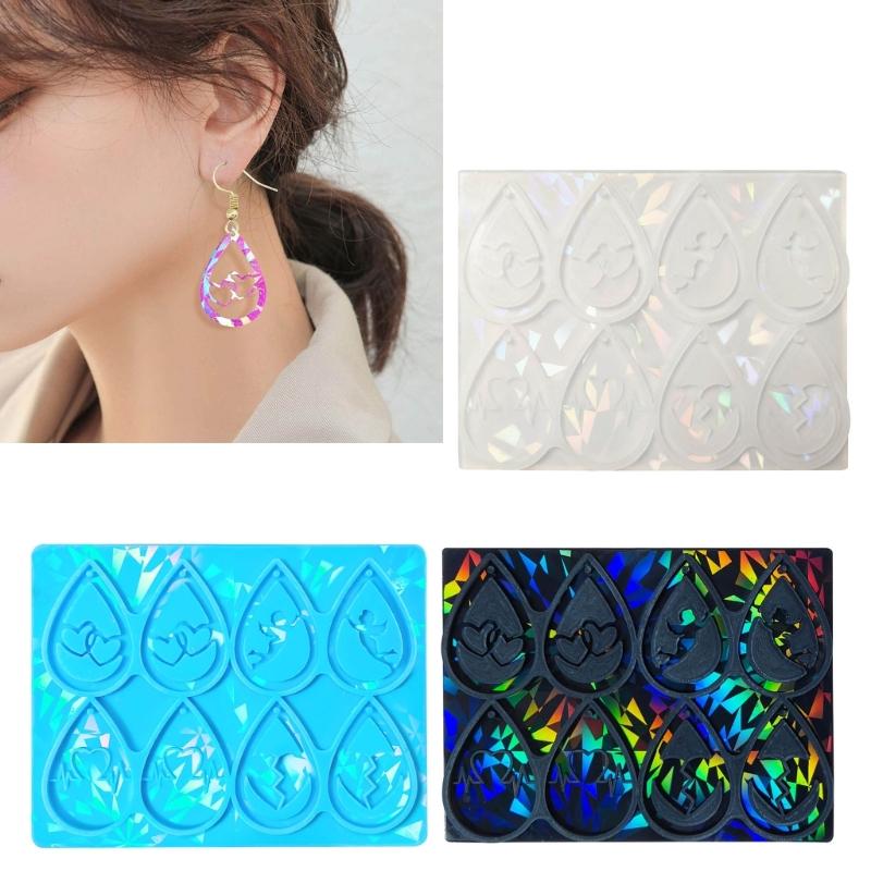 Портативная силиконовая форма День святого Валентина Формы для серег-подвесок Голографическая форма для серег Формы для ювелирных изделий для любителей DIY