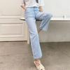 New ArrivalS Open Run Women S Linen Blend Straight Denim pantS
