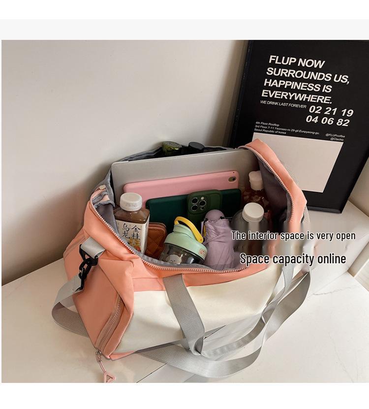 Trendy Water-Repellent Travel Bag with Shoe Compartment for Swimming and Fitness - Single Shoulder Crossbody with Large Capacity