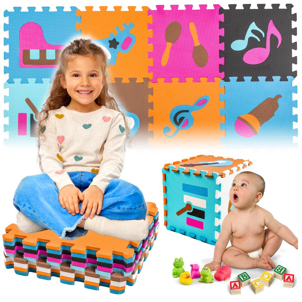 Children's foldable foam puzzle mat for the floor to play with for a first birthday