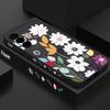 Чехол с узором из белых цветов для Samsung S26 S25 Ultra S24 S23 S22 Plus S21 FE A15 A16 A17 A35 A36 A54 A55 A56 5G Мягкий силиконовый чехол