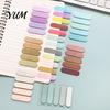 Reusable Index Stickers 2 Pack Translucent Tabs, Sturdy PET Rounded Corners Stickers, Gradient Clear Annotation Tabs Color Self Adhesive for