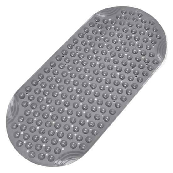 Противоскользящий коврик для ванны из ПВХ с массажной текстурой. Прочные присоски. Не имеет запаха. Устойчив к выцветанию. Легко моется. Коврик для ног для душа. Семейные поставки.