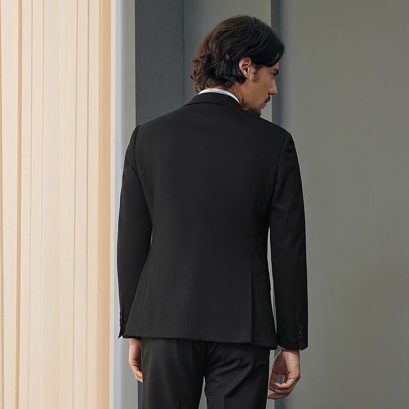 Septwolves Men's Wool Blend Knit Textured Lapel Suit Jacket