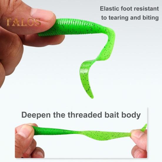 30/60 шт./набор 3,5/5/7 см приманка в виде червя с завитым хвостом и крючком, цветная мягкая искусственная приманка для ловли соленой пресноводной рыбы, окуня, змееголова, форели, рыболовные принадлежности