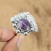Sterling Silver African Amethyst Gemstone February Birth Promise Ring Jewelry
