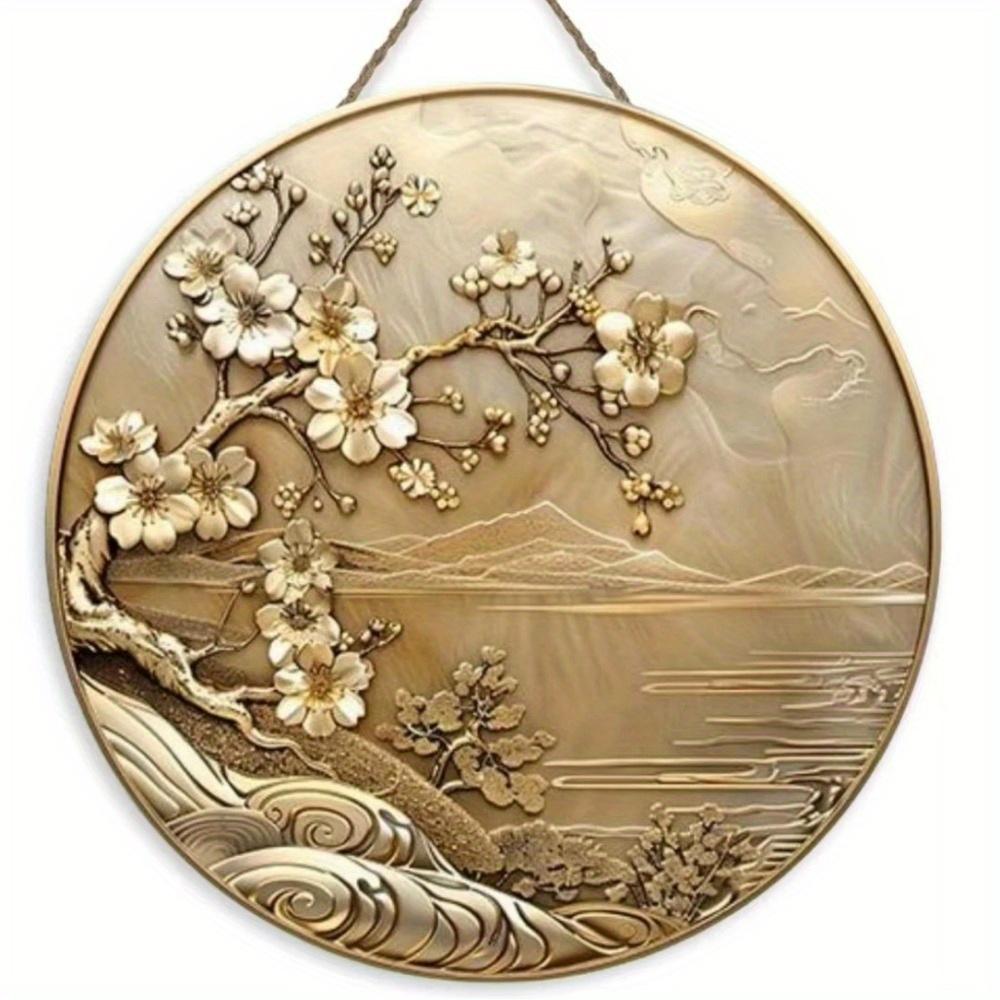 Деревянное настенное украшение в древнем стиле с художественным дизайном - 20 см