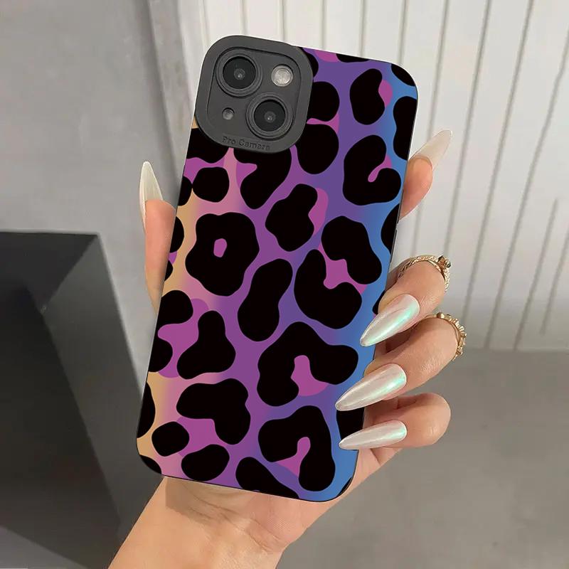 Case For Mi 15 14T 13T 12T Pro 14 13 12 11 Lite NE Poco F6 F5 X5 M6 X7 Pro Colorful Leopard Pattern Silicone Phone Cover