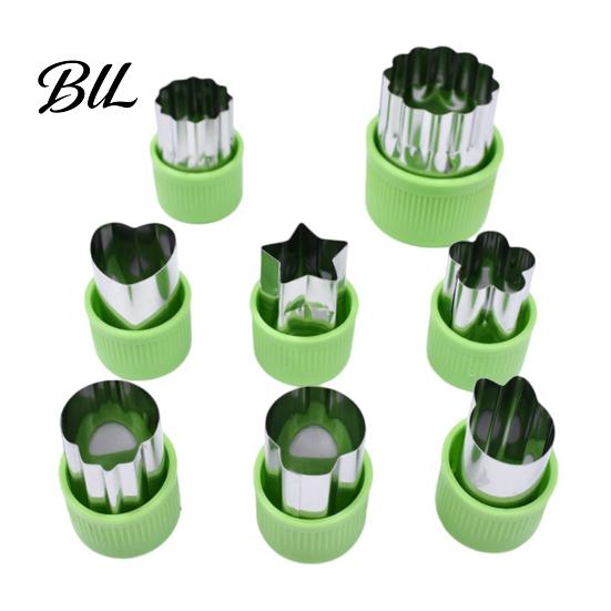 Home Cooking Accessories Stainless Steel Vegetable Cookie Cutter Set Multi-Shape Mold for Ravioli Pasta Fruit Embossing Carving Non-Stick BPA-Free