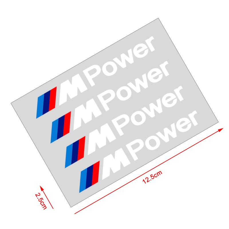 4 шт. наклейки на дверные ручки автомобиля, наклейки на шины и зеркала заднего вида для BMW M E34 E36 E60 E90 E46 E39 E70 F10 F20 F30 X5 X6 X1 M3 M5 M6 E71 F01 F02 F87