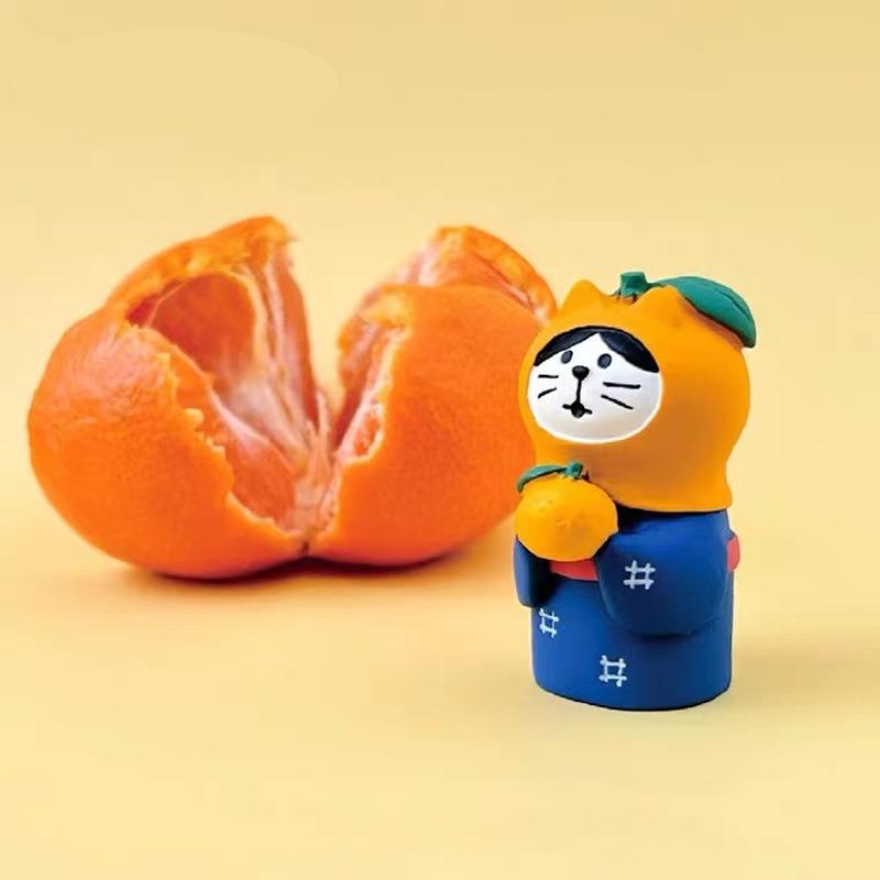 ZAKKA Продукты Японский Кот Оранжевый INS Креативный Модный Игровой Миниатюрные Подарки Смола DIY Домашний Декор, Поделки Украшения