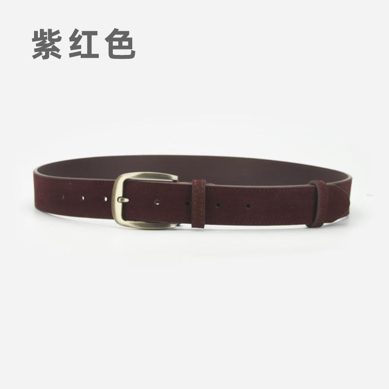 Frosted Belt Women'S Casual Simple Pin Buckle Belt Jeans Decorative Belt Women