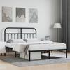 VidaXL Metal Bed Frame with Black Headboard 140x200 Cm 352579