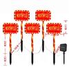 Cross-Border Outdoor LED Solar Ground Insert Christmas String Lights and Road Signs