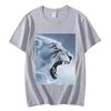 Fun and Angry Lion Emoji Pattern Tshirt Comfortable and Casual Summer ShortSleeve TShirt Women Clothing Fashion Personality