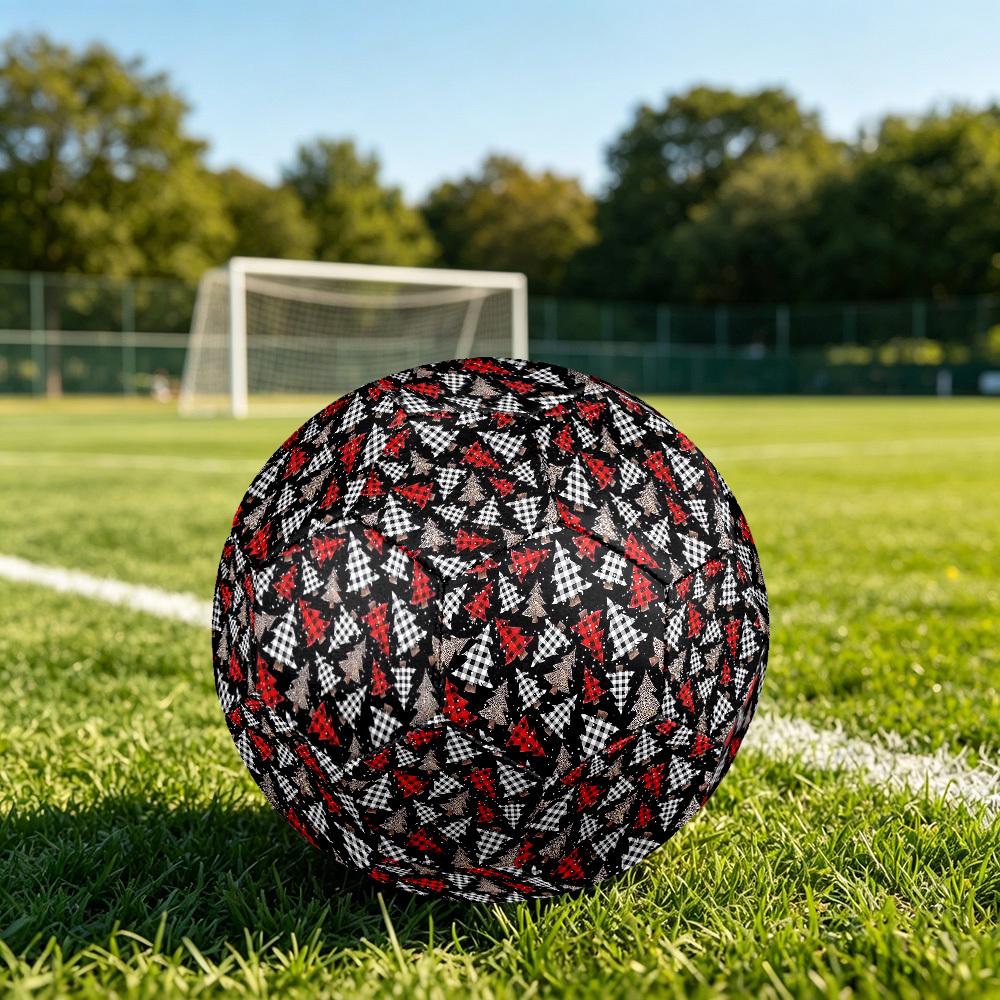 1pc Christmas Tree Plaid Size 5 Soccer Ball Professional Match Training Football Indoor &Outdoor Sports Ball Lightweight Durable m6569