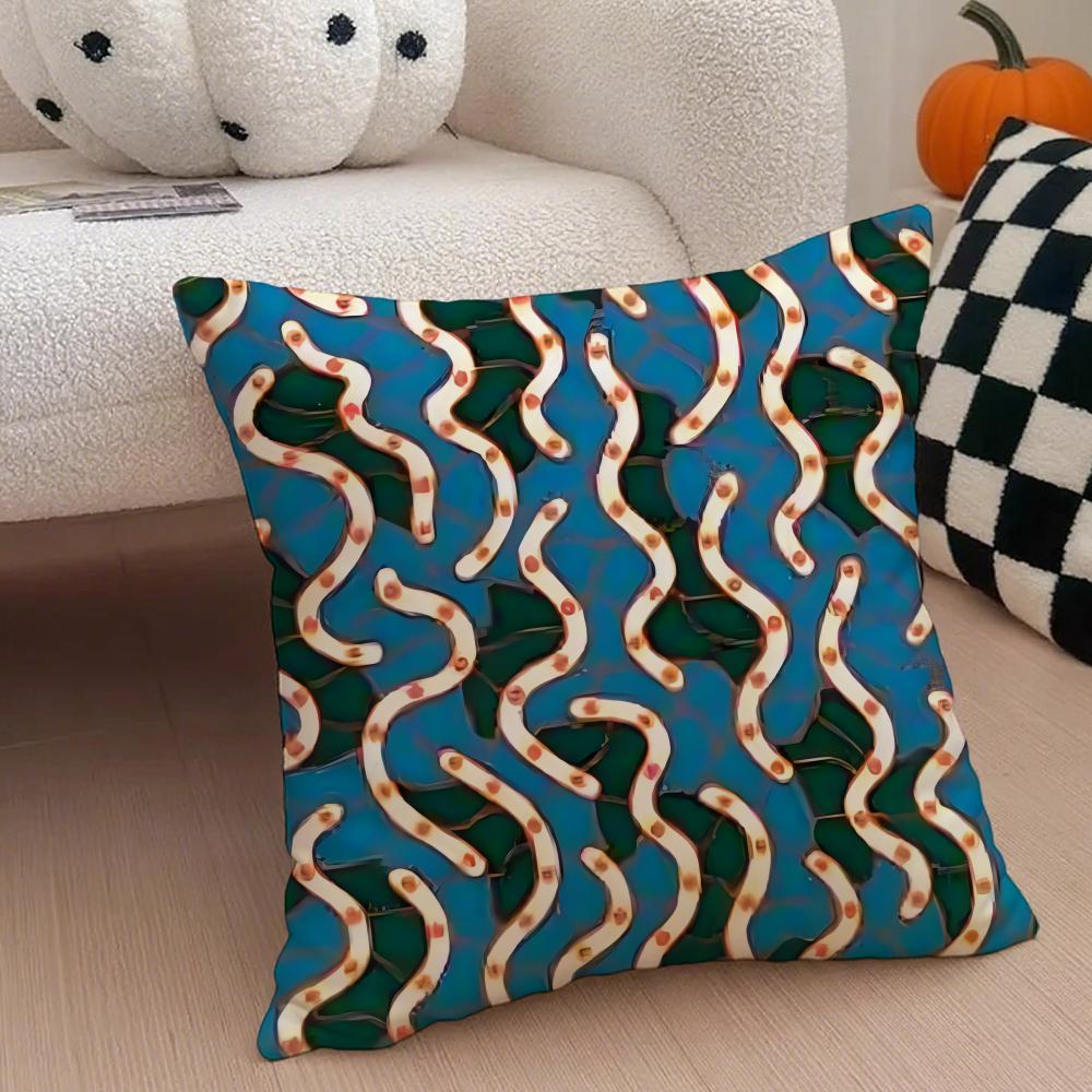 DOT ART YYAYOI KUSAMA Cushion Cover Throw Pillow Cover Hidden Button Durable Polyester Chair Cushion