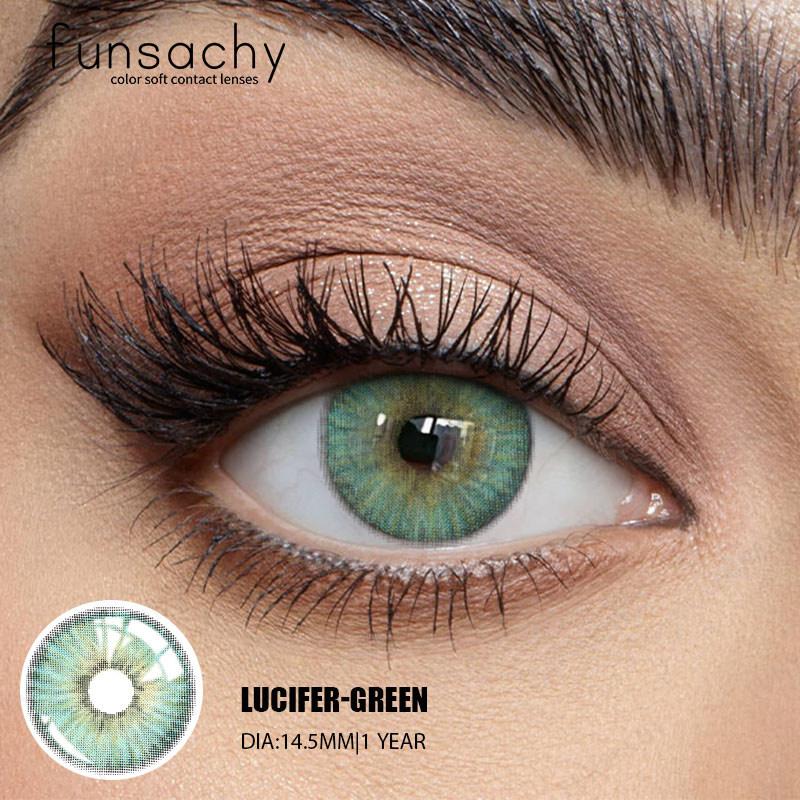 FUNSACHY 2pcs New Colored Contact Lenses for Eyes Fashion Cosmetic Brown Pupils Gray Lenses for Eye Multicolored Contact Lens